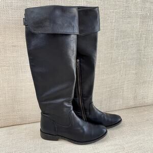 FRYE Black‎ Leather Over the Knee Tall Riding Boots, Exc Cond, Ladies 6.5
